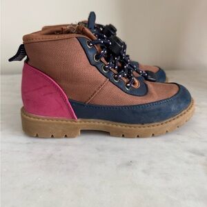Stylish Brown and Pink Boots